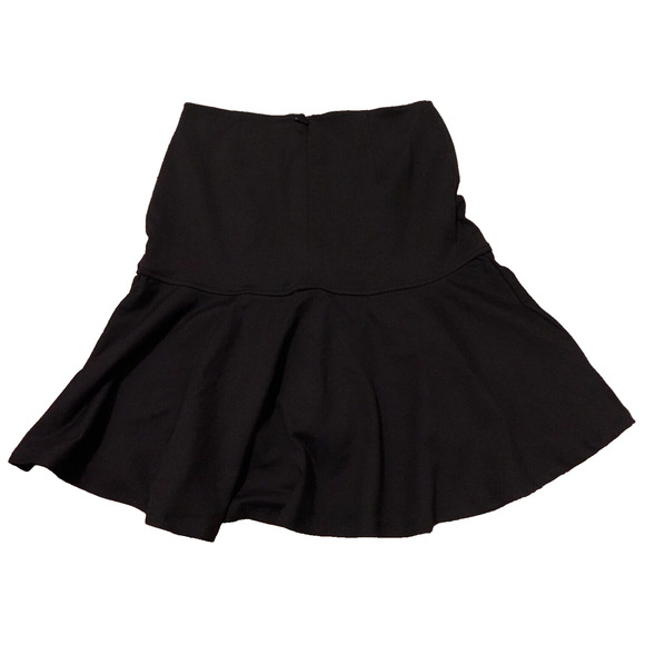 David Lerner Women XS Stretch Fit Flare High Low Hem Black - Picture 4 of 9